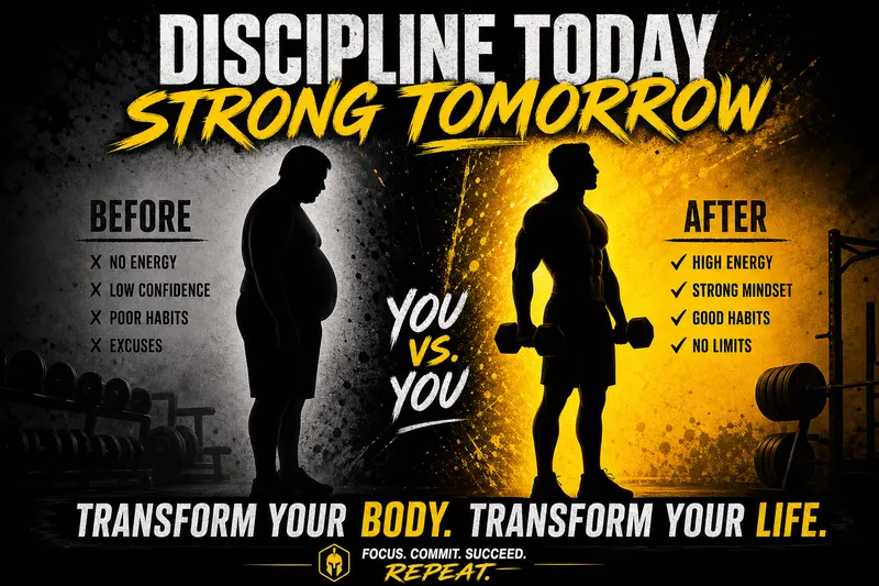 Example result for Fitness Transformation Poster