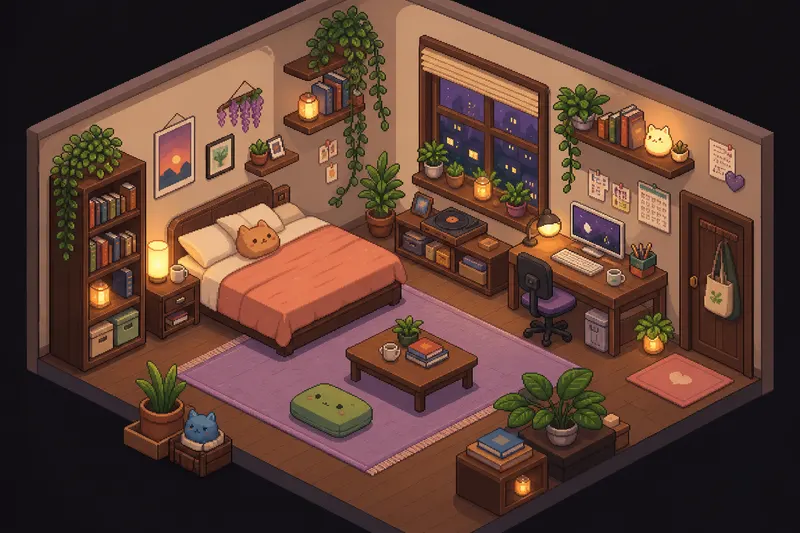 Example result for Isometric Cozy Room