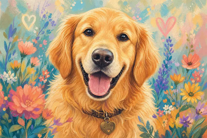 Example result for Pet Portrait Illustration