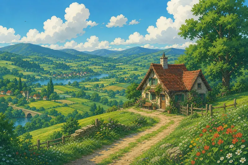 Example result for Studio Ghibli Countryside